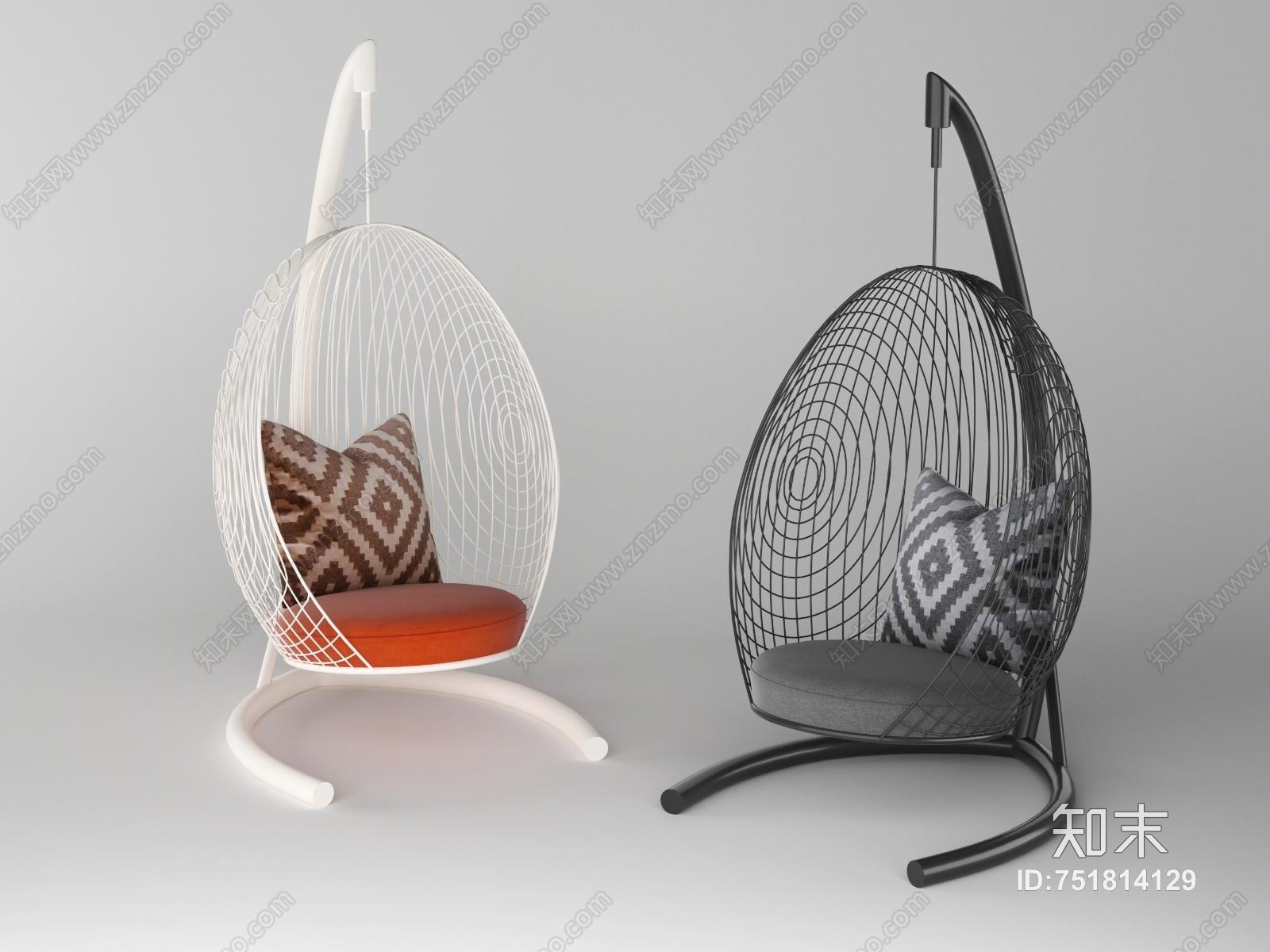 现代休闲吊椅3D模型下载【ID:751814129】