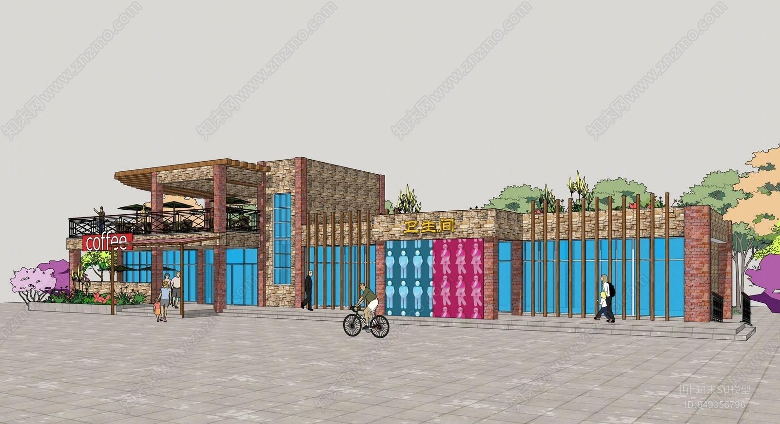 现代风格卫生间SU模型下载【ID:649356796】