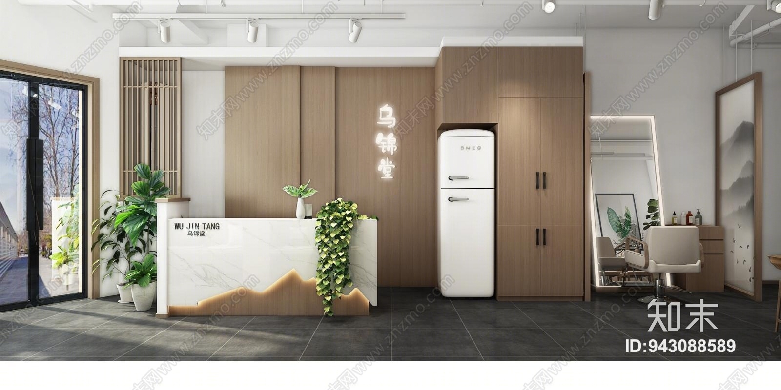新中式生发美容养身中心3D模型下载【ID:943088589】