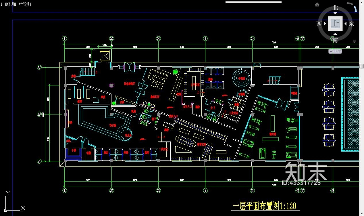 1400方酒店桑拿游泳馆施工图施工图下载【ID:433317725】