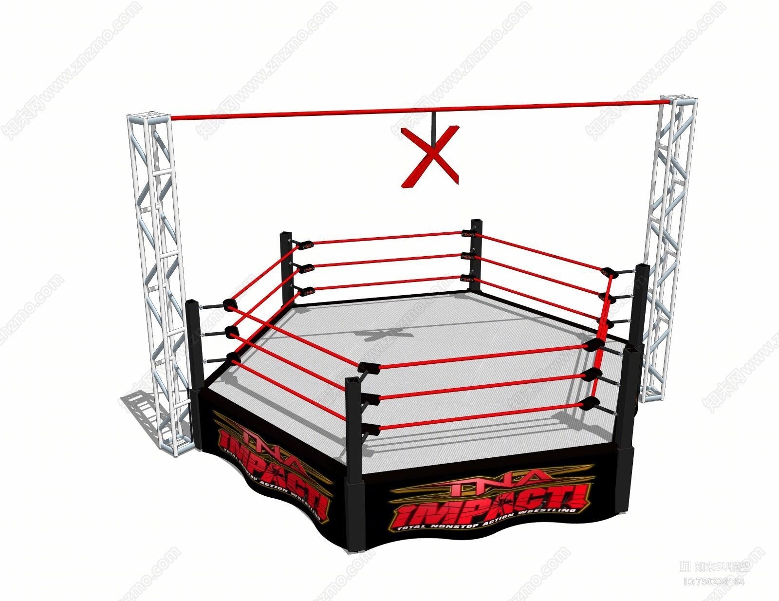 现代风格擂台SU模型下载【ID:750238164】