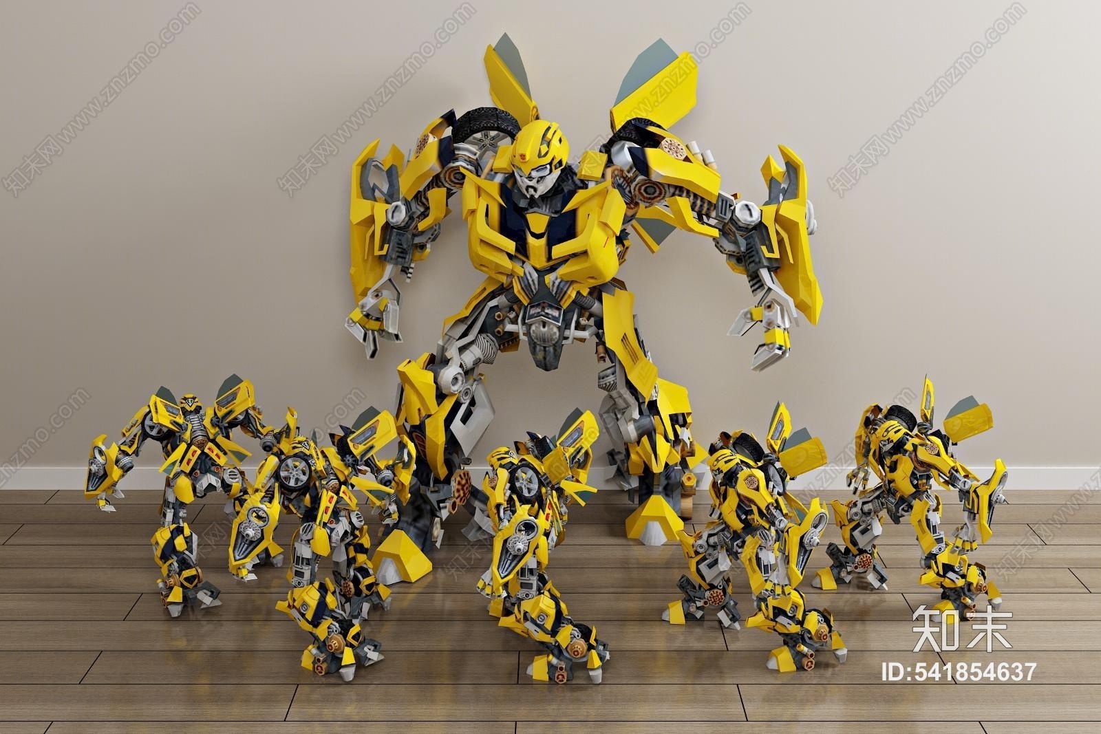 大黄蜂机器人3D模型下载【ID:541854637】