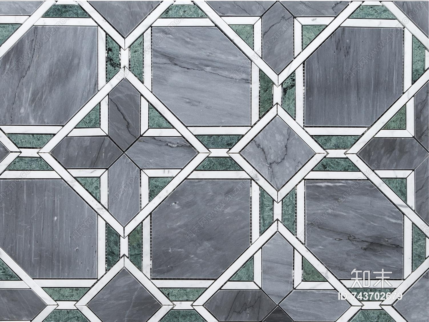 灰白大理石方形拼花贴图下载【ID:743702679】