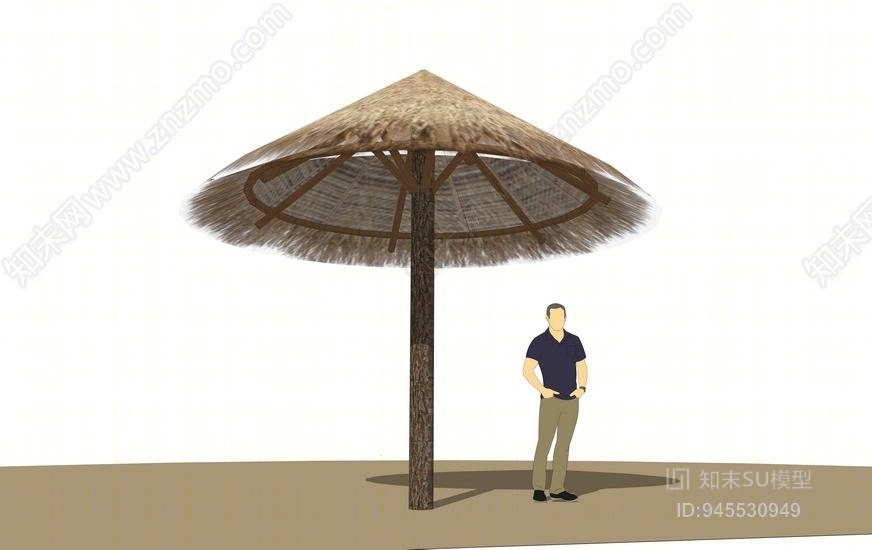 现代雨棚SU模型草图