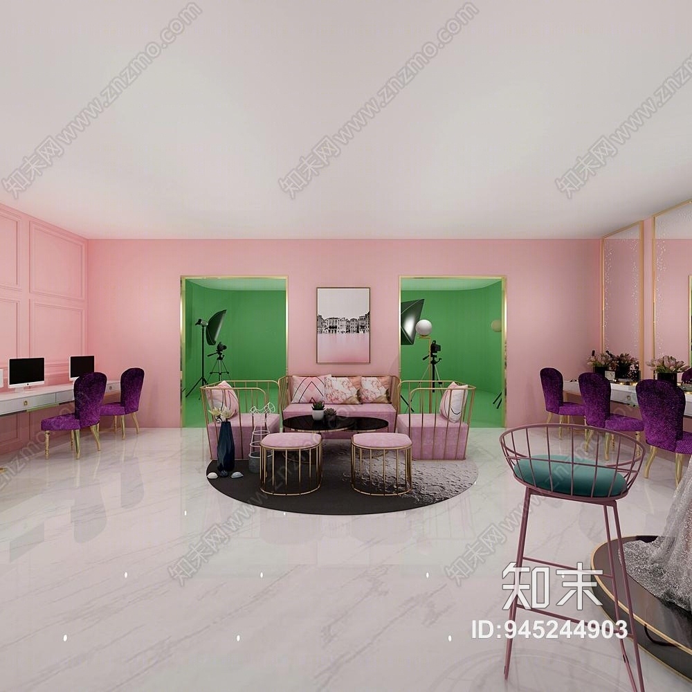 现代婚纱店3D模型下载【ID:945244903】