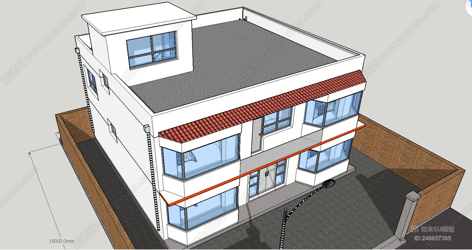 现代农村自建房SU模型下载【ID:246957385】