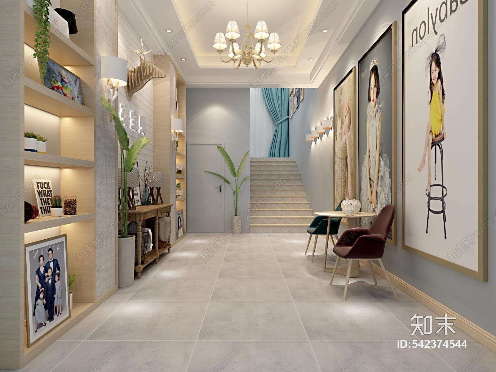 北欧儿童摄影3D模型下载【ID:542374544】