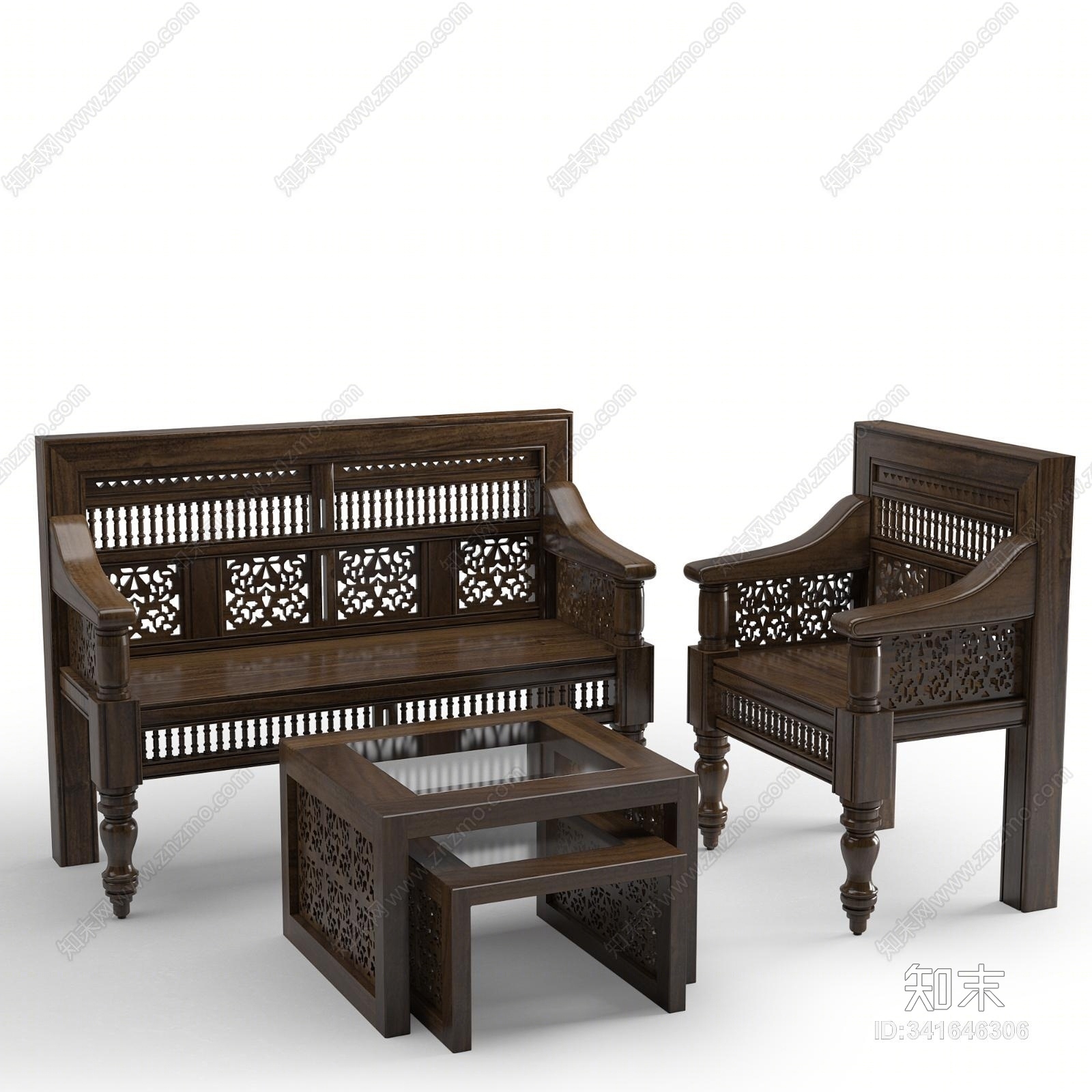沙发组合3D模型精品下载_3dmax模型_知末网