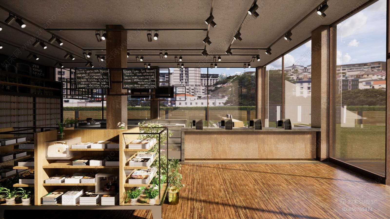 工业风格书店SU模型下载【ID:650765474】