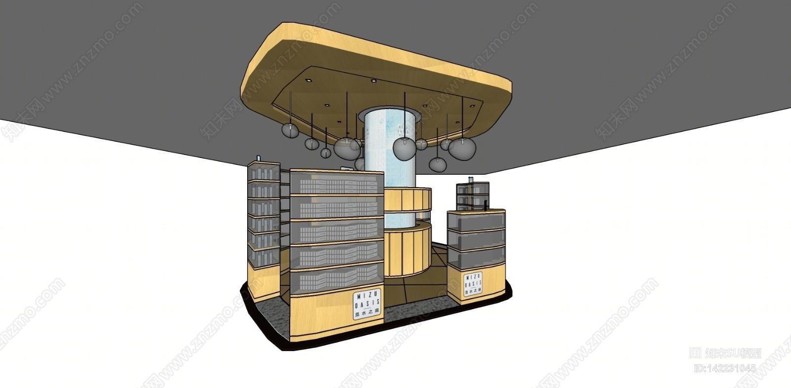 商场展区SU模型下载【ID:142231045】