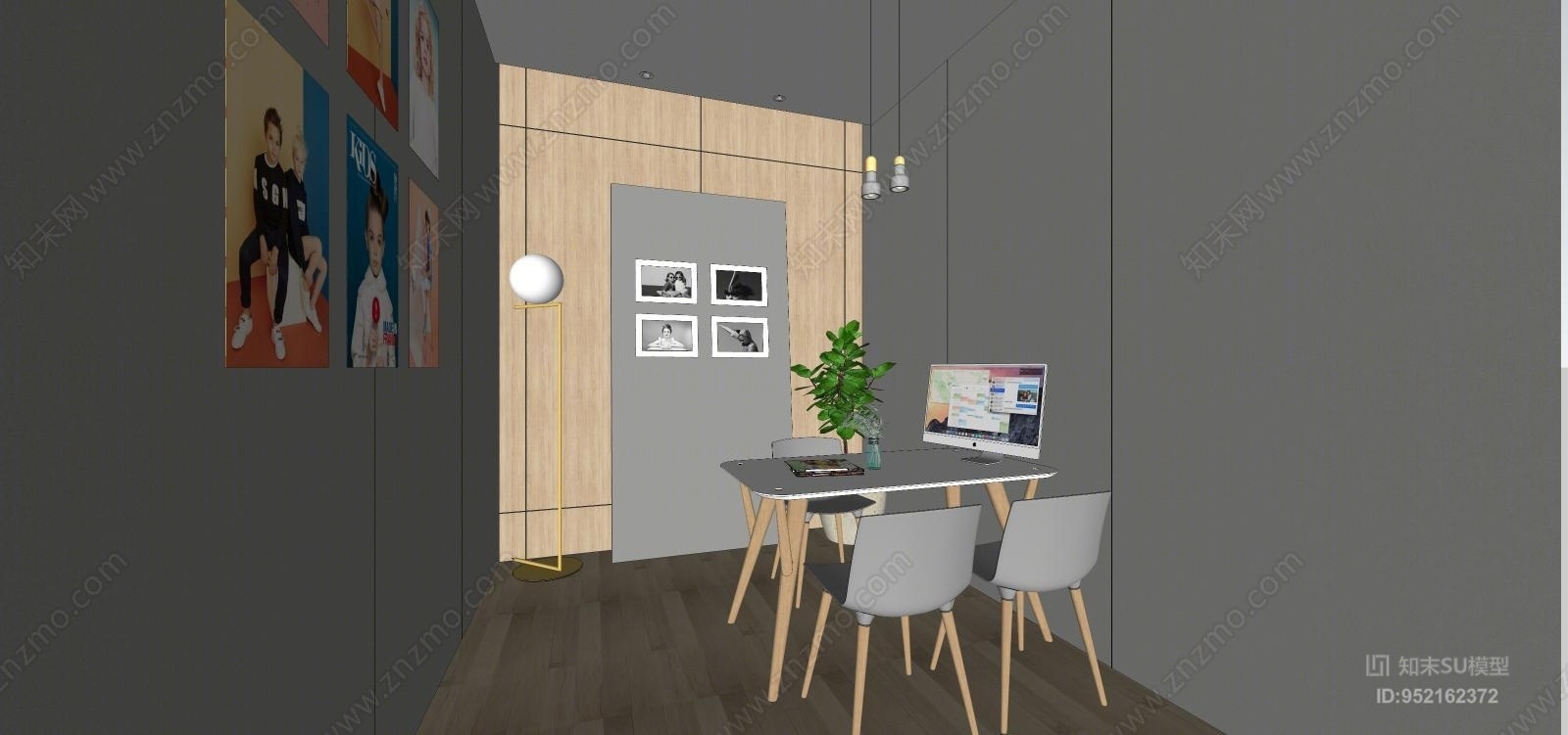 北欧风格影楼SU模型下载【ID:952162372】
