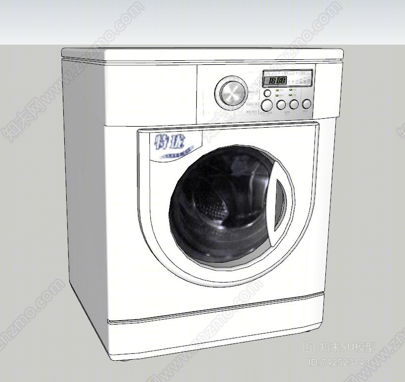 现代洗衣机SU模型下载【ID:742523143】
