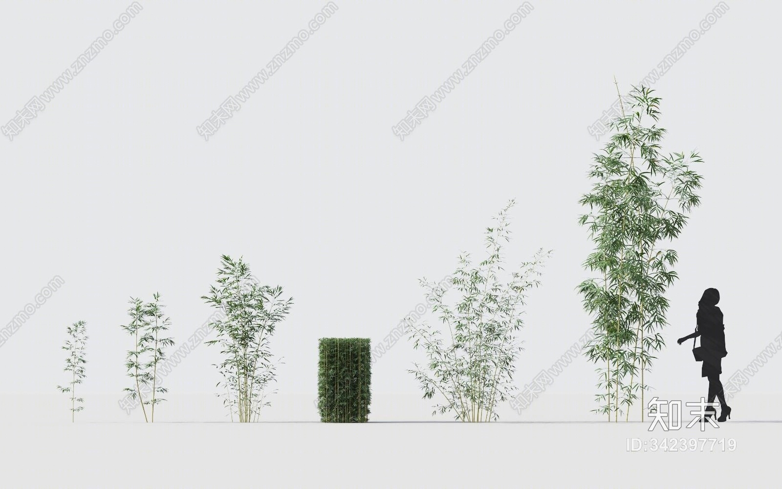 现代竹子3D模型下载【ID:342397719】