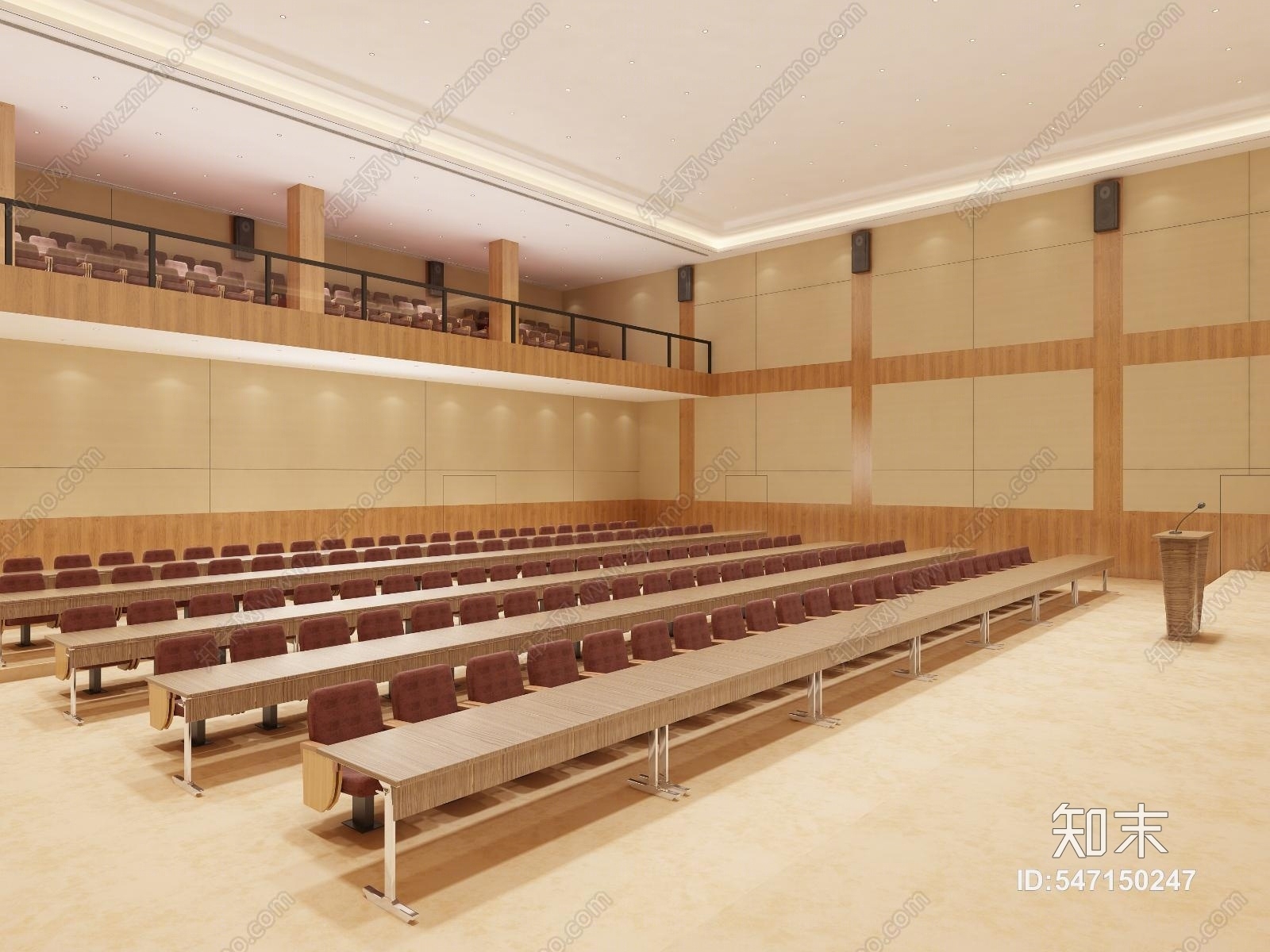 新中式会议厅3D模型下载【ID:547150247】