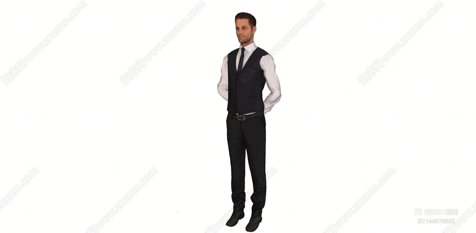 现代风格男人SU模型下载【ID:149978652】