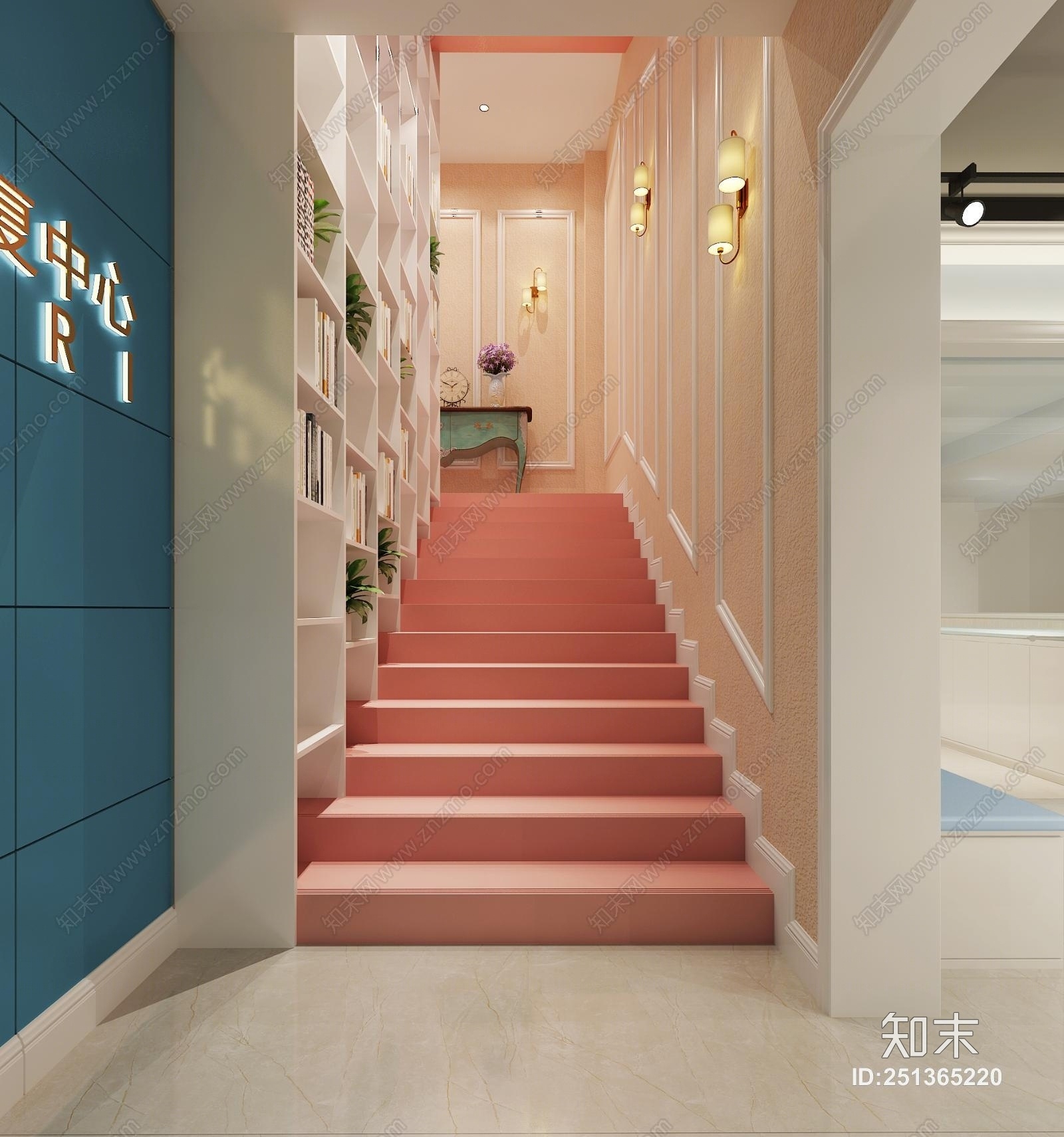 现代楼梯间3D模型下载【ID:251365220】