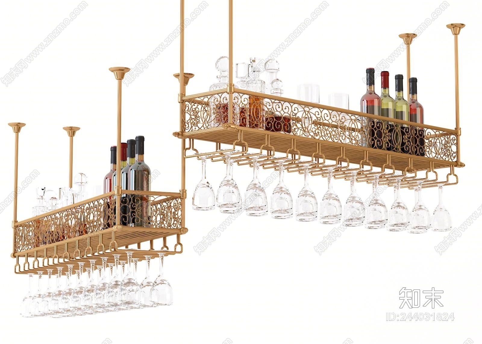 简欧酒杯架3D模型下载【ID:244031824】