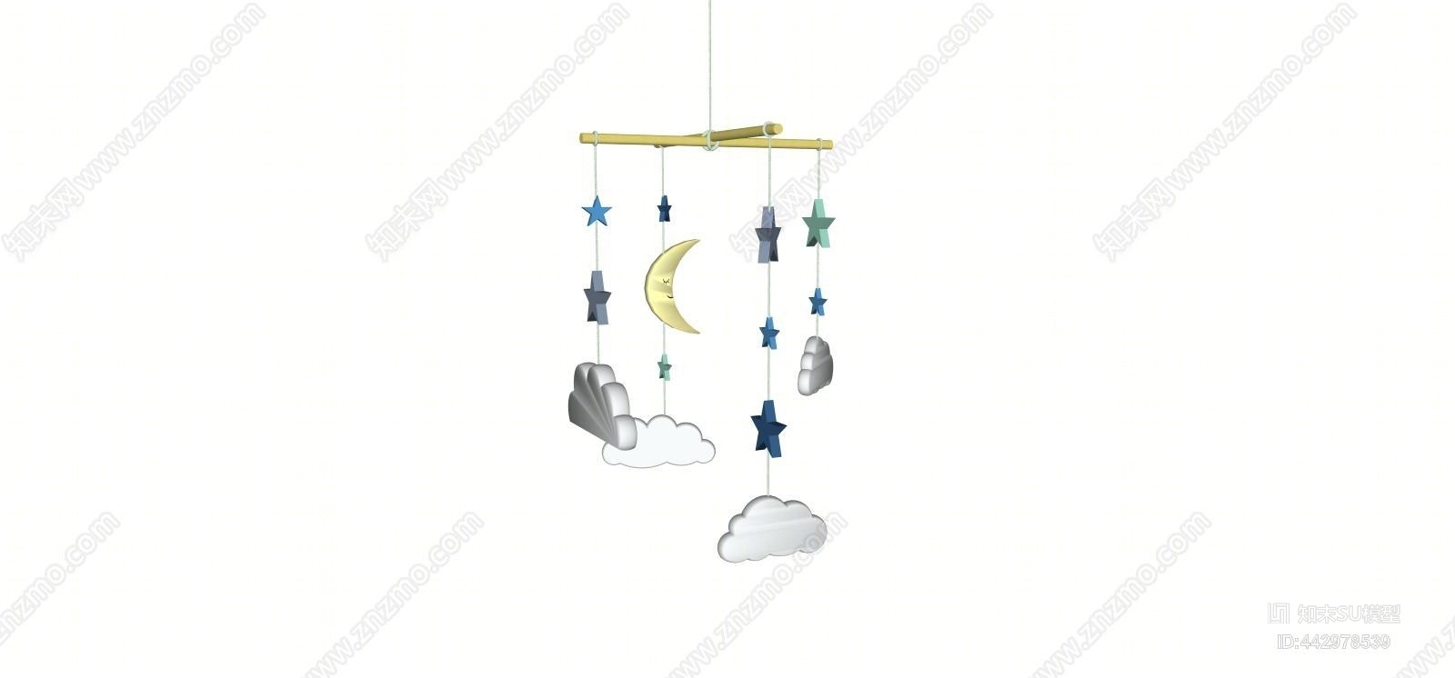 现代风格风铃SU模型下载【ID:442978539】