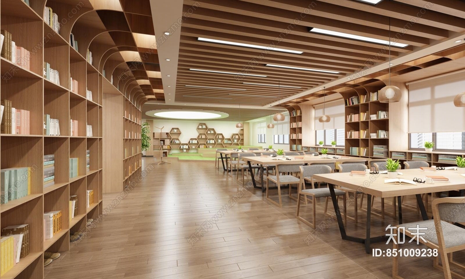 现代新建城国际学校图书馆3D模型下载【ID:851009238】