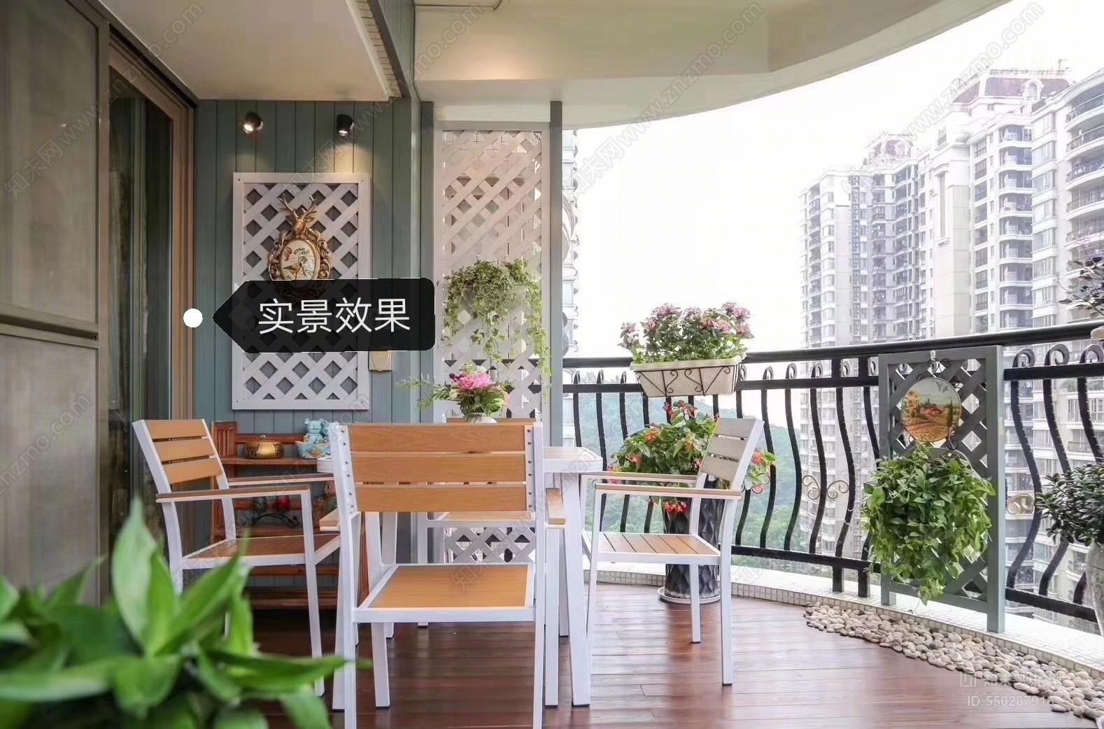 现代风格庭院景观SU模型下载【ID:550287916】