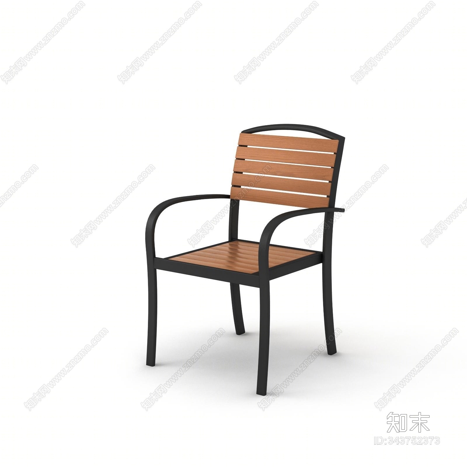 北欧户外实木休闲桌椅3D模型下载【ID:343752373】