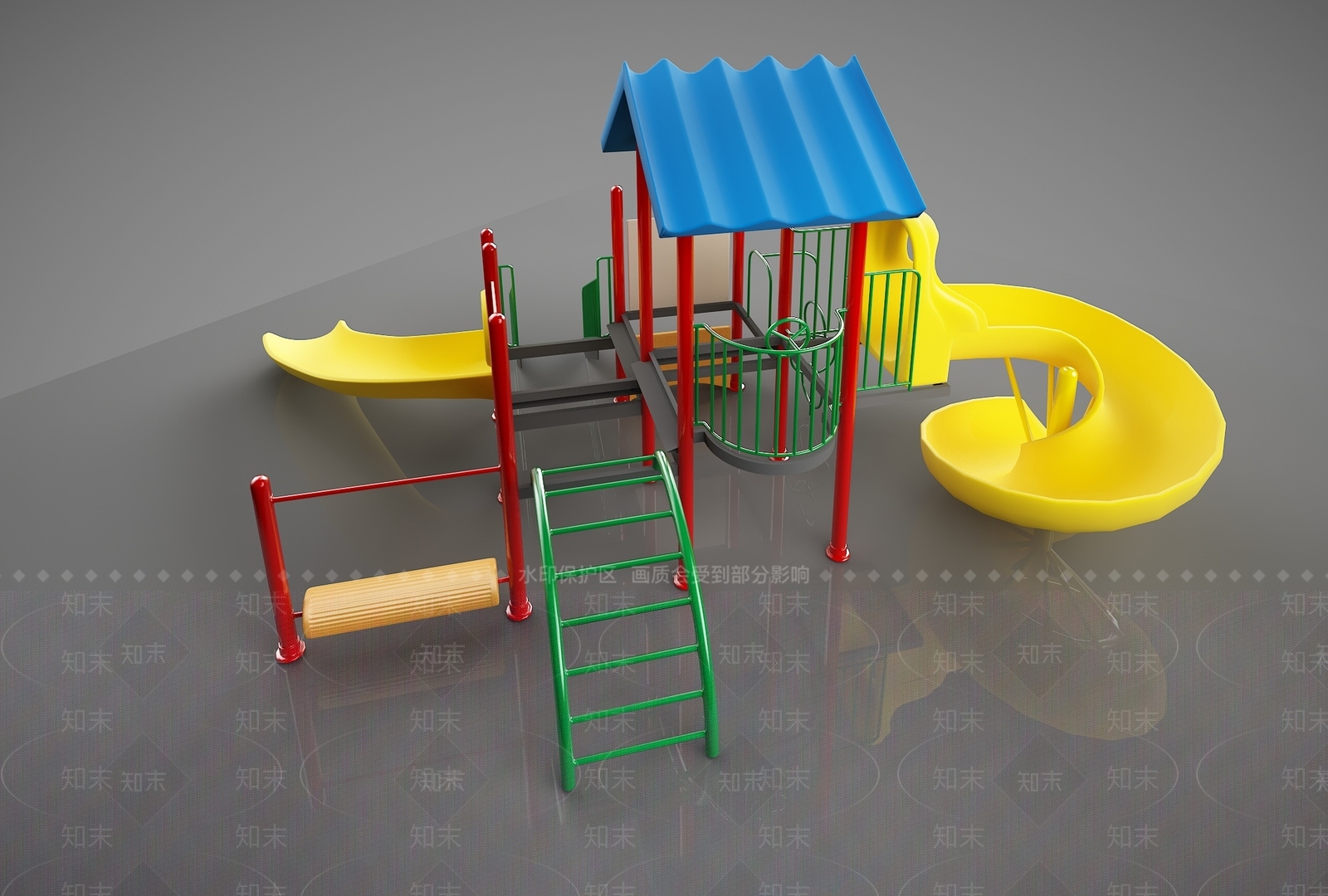 现代幼儿游乐设施3D模型下载【ID:233185460】