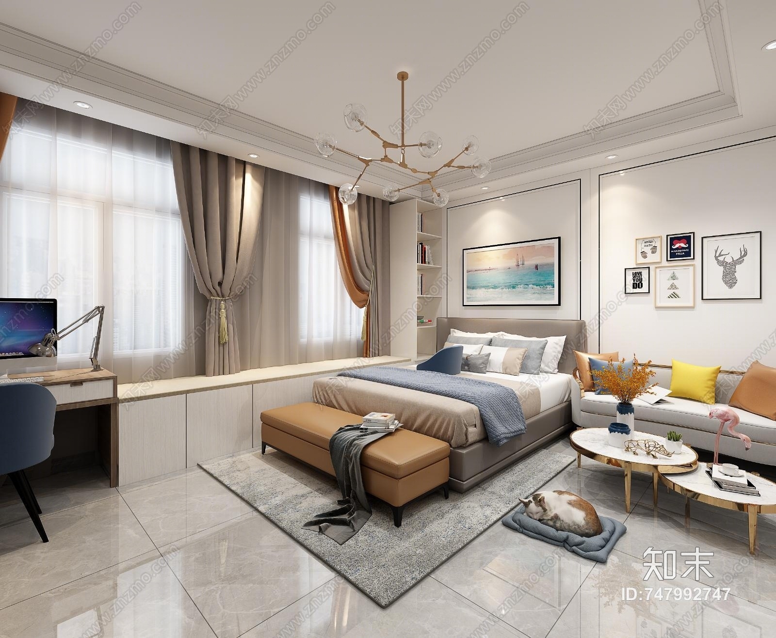 现代公寓3D模型下载【ID:747992747】