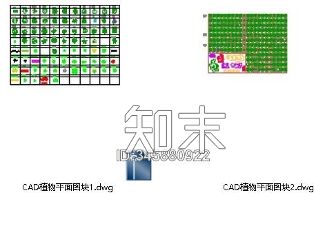 CAD景观植物图块施工图下载【ID:345880922】