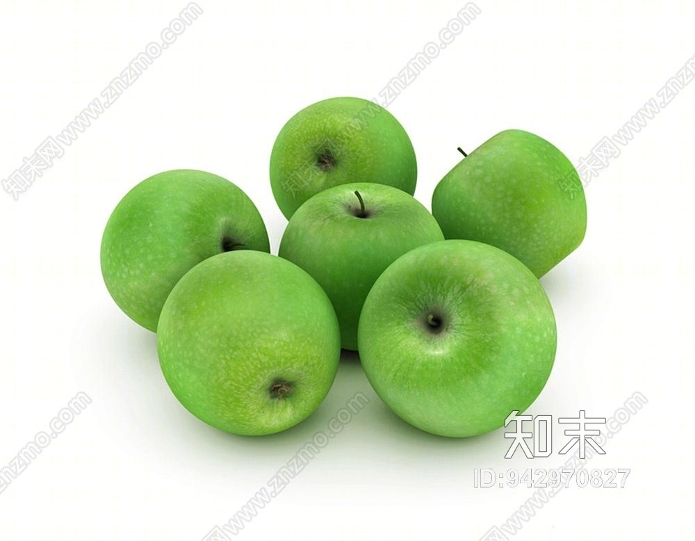 现代水果苹果3D模型下载【ID:942970827】
