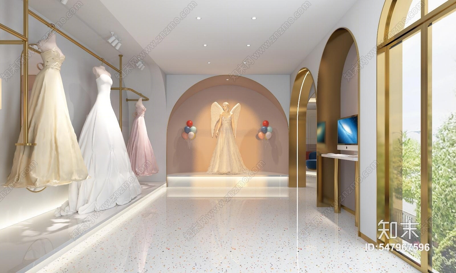 简欧婚纱店3D模型下载【ID:547967596】