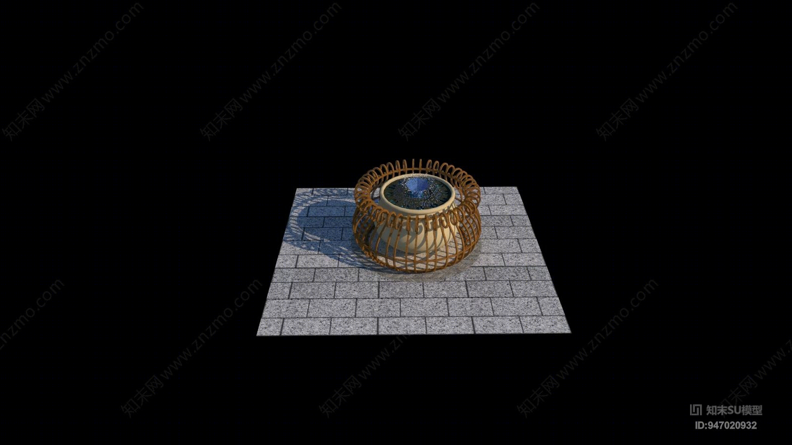 现代水景小品SU模型下载【ID:947020932】