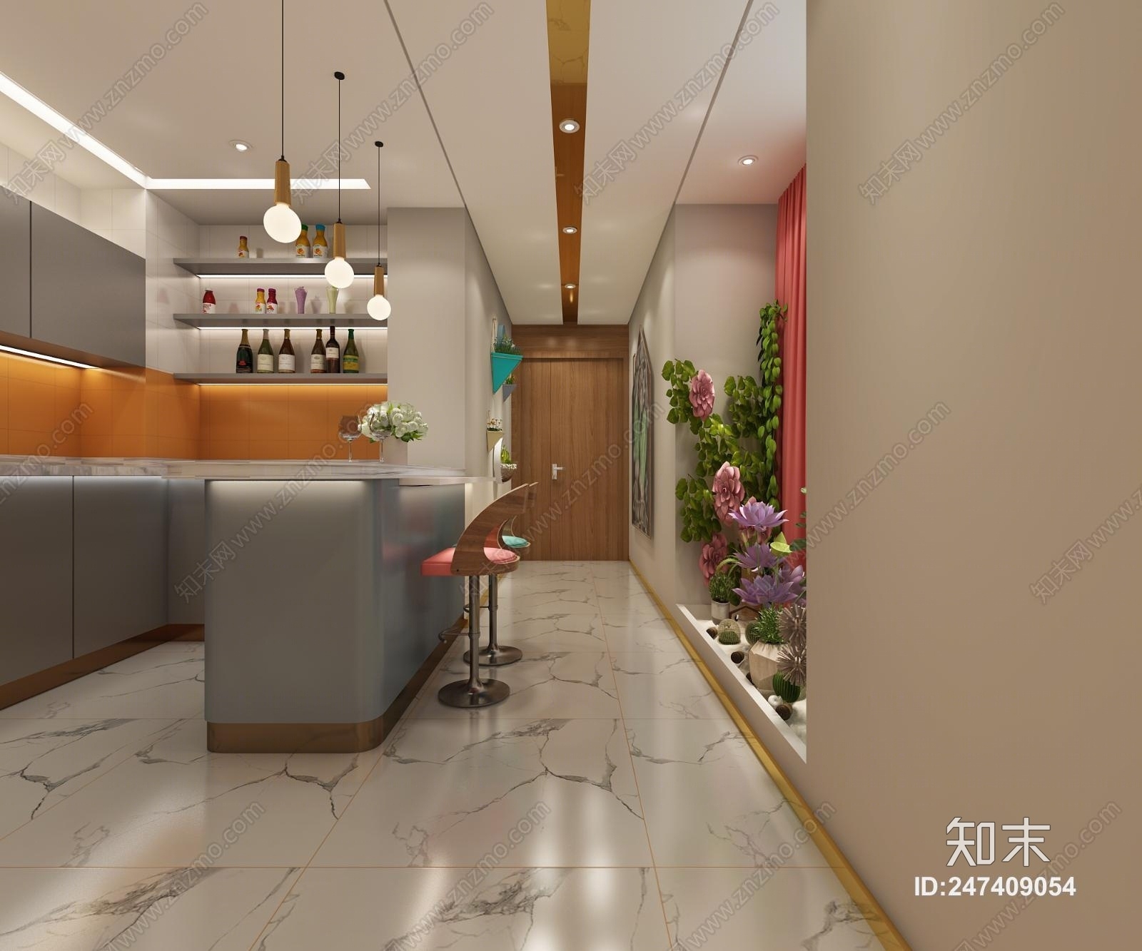 现代美甲店3D模型下载【ID:247409054】