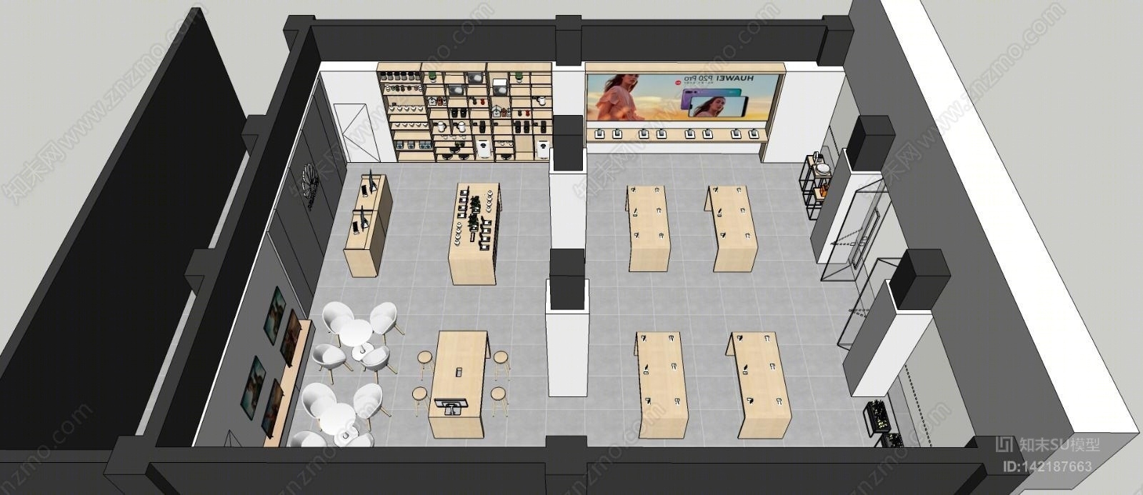 现代商场SU模型下载【ID:142187663】