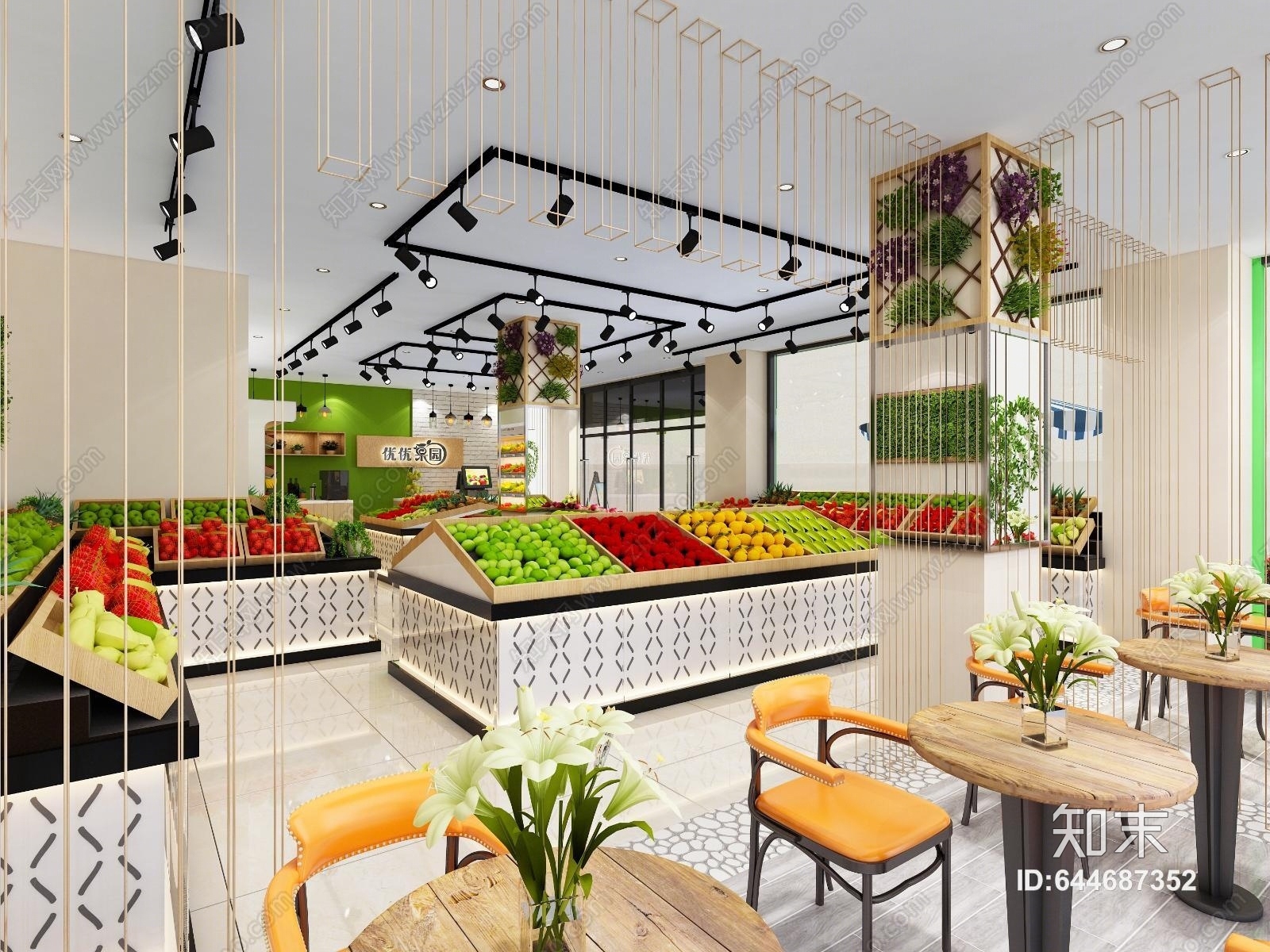 现代水果店3D模型下载【ID:644687352】