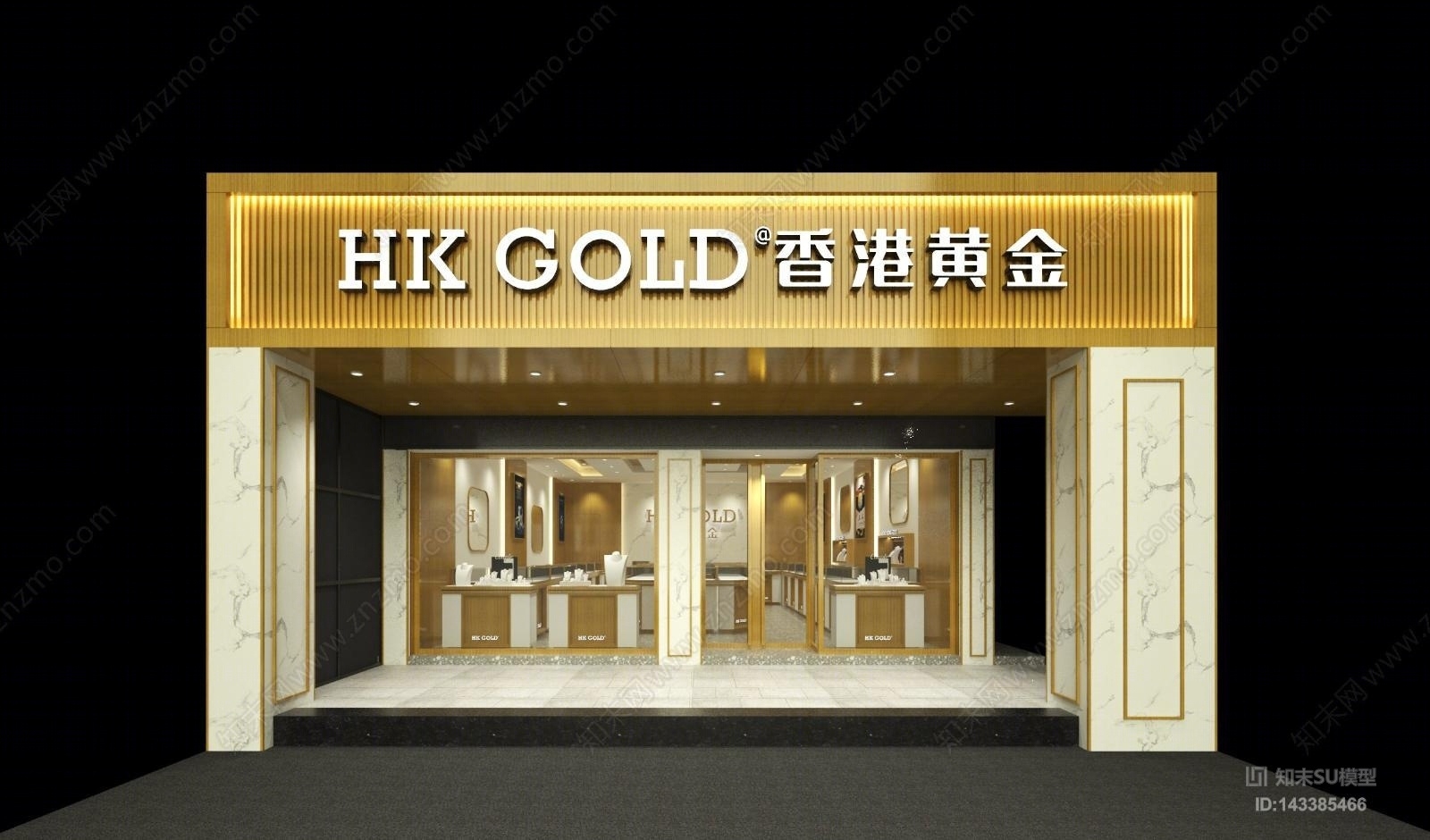 现代风格珠宝店SU模型下载【ID:143385466】
