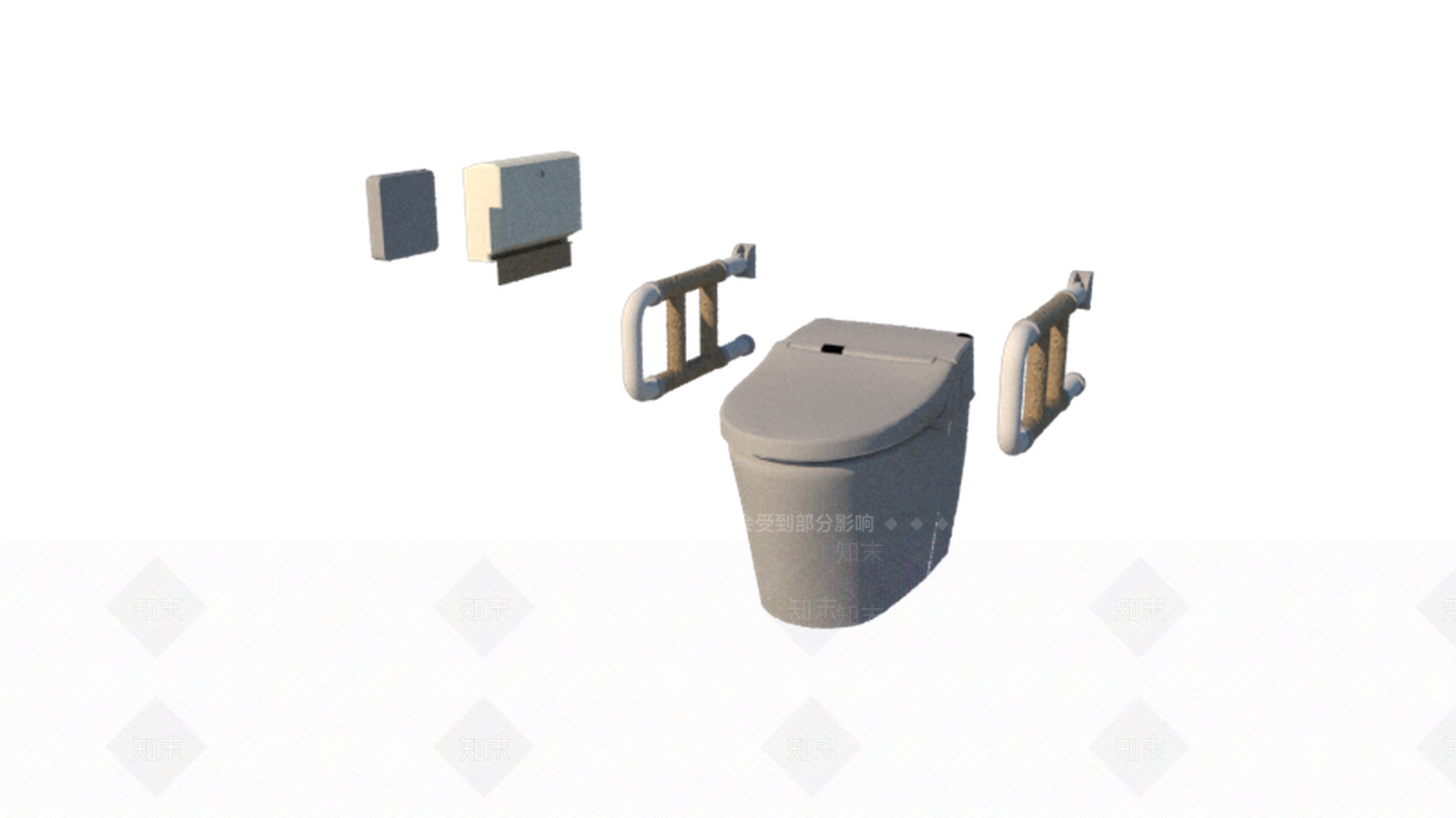 残疾人马桶SU模型下载【ID:729940107】