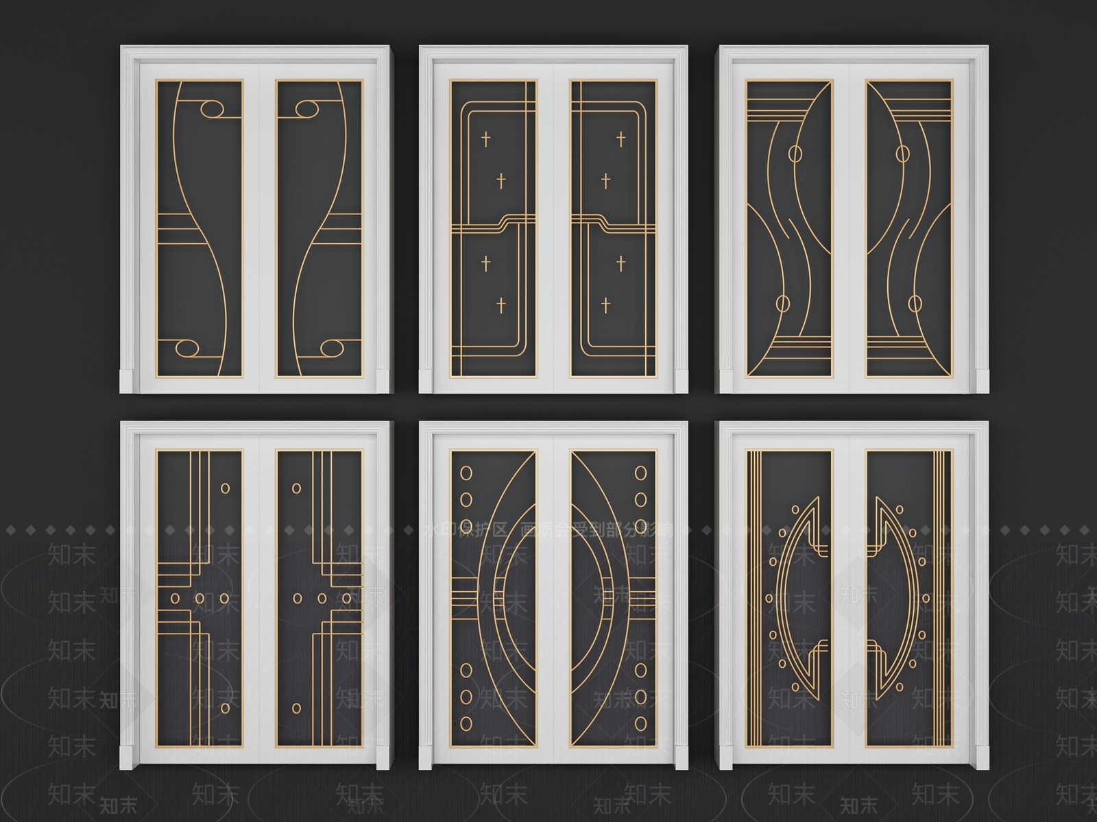 现代厨房阳台滑门3D模型下载【ID:632862370】