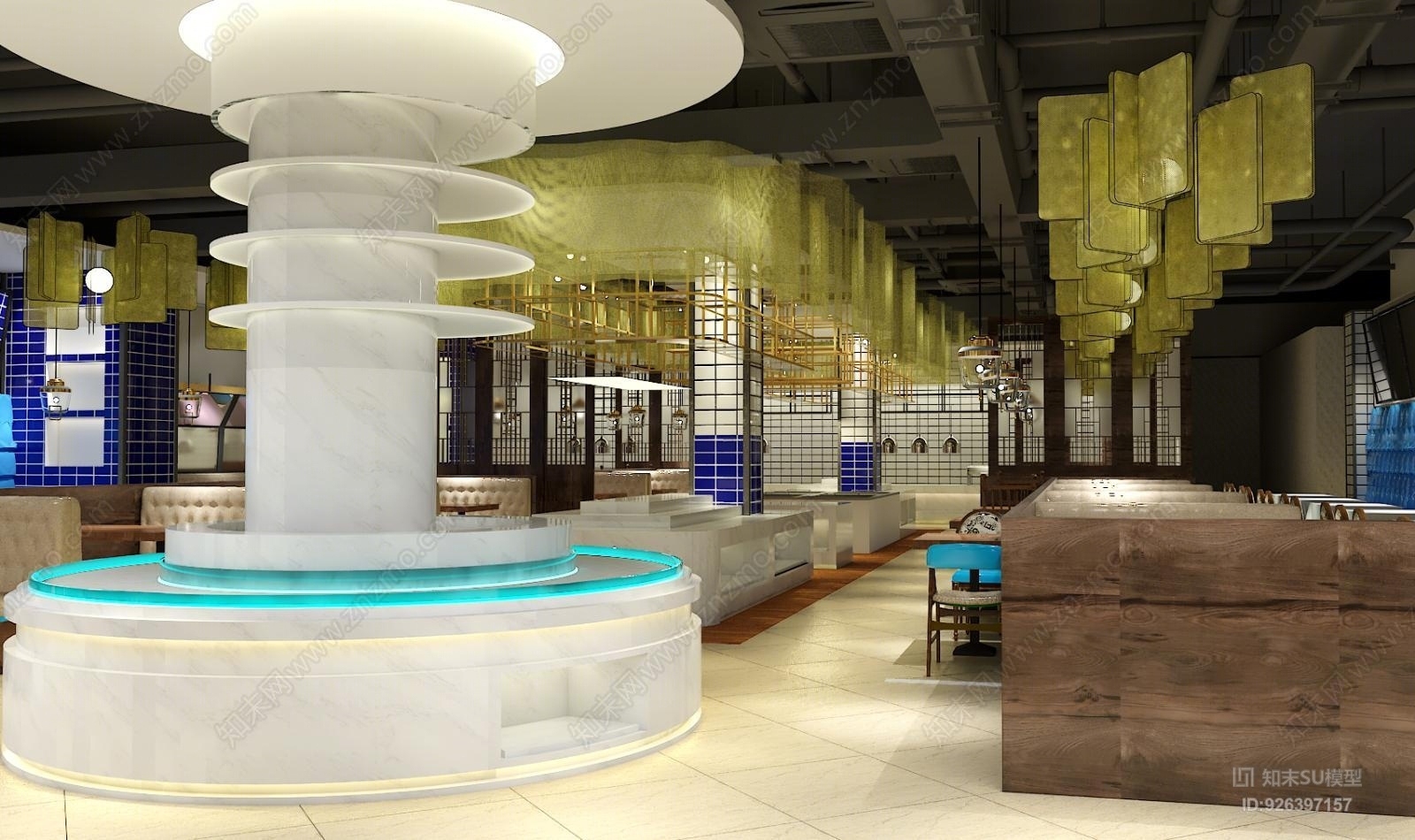 自助餐火锅SU模型下载【ID:926397157】