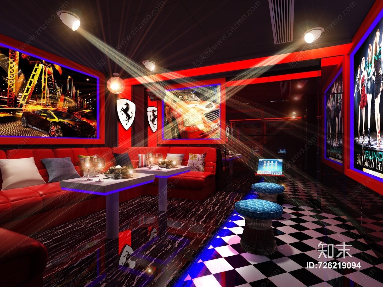 其它室内KTV包厢模型3D模型下载【ID:726219094】