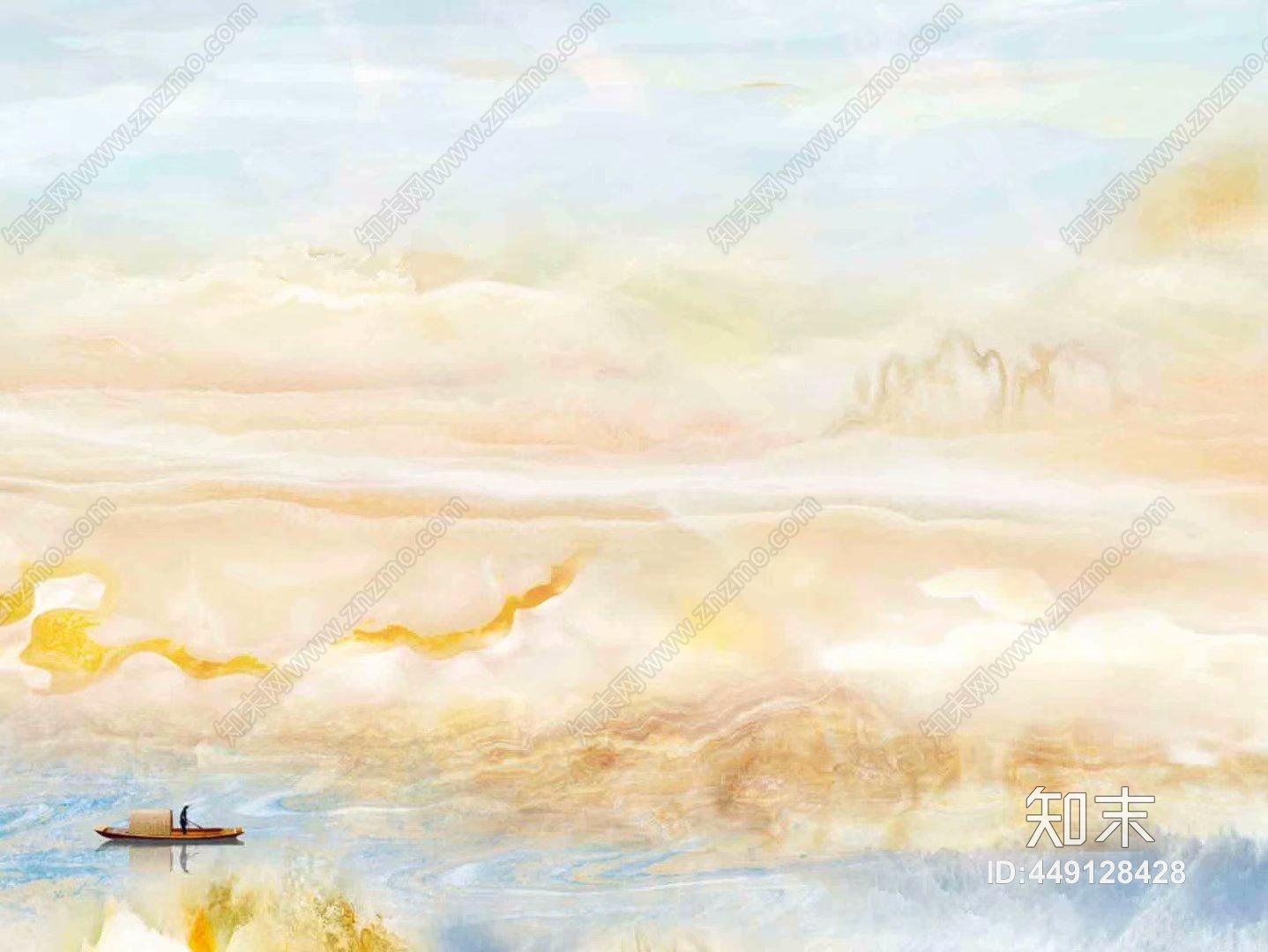 大理石纹山水图彩雕背景墙高清贴图贴图下载【ID:449128428】