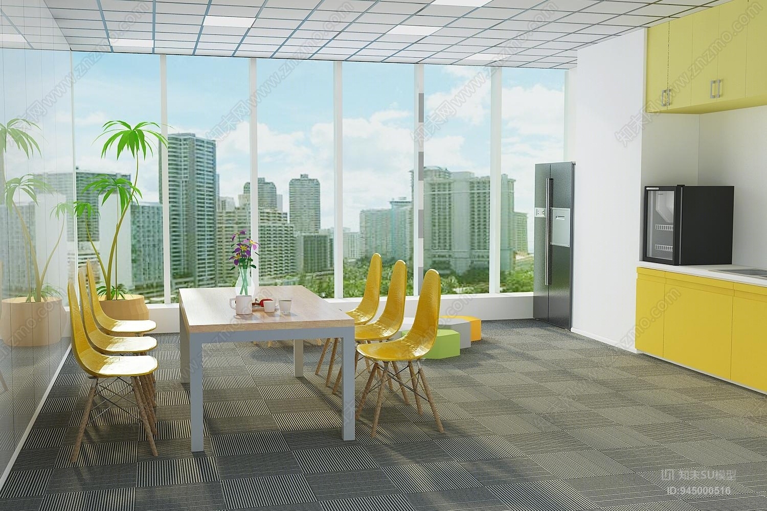 现代办公室SU模型下载【ID:945000516】