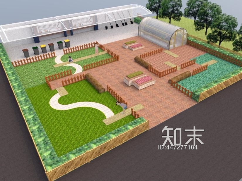 现代小学种植园施工图cad施工图下载【ID:447277104】