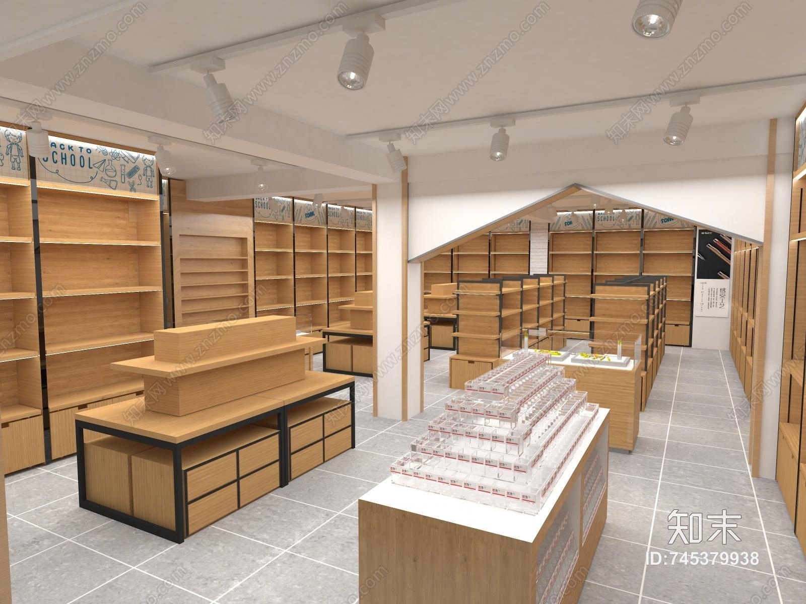 现代万达文具店时尚生活馆3D模型下载【ID:745379938】
