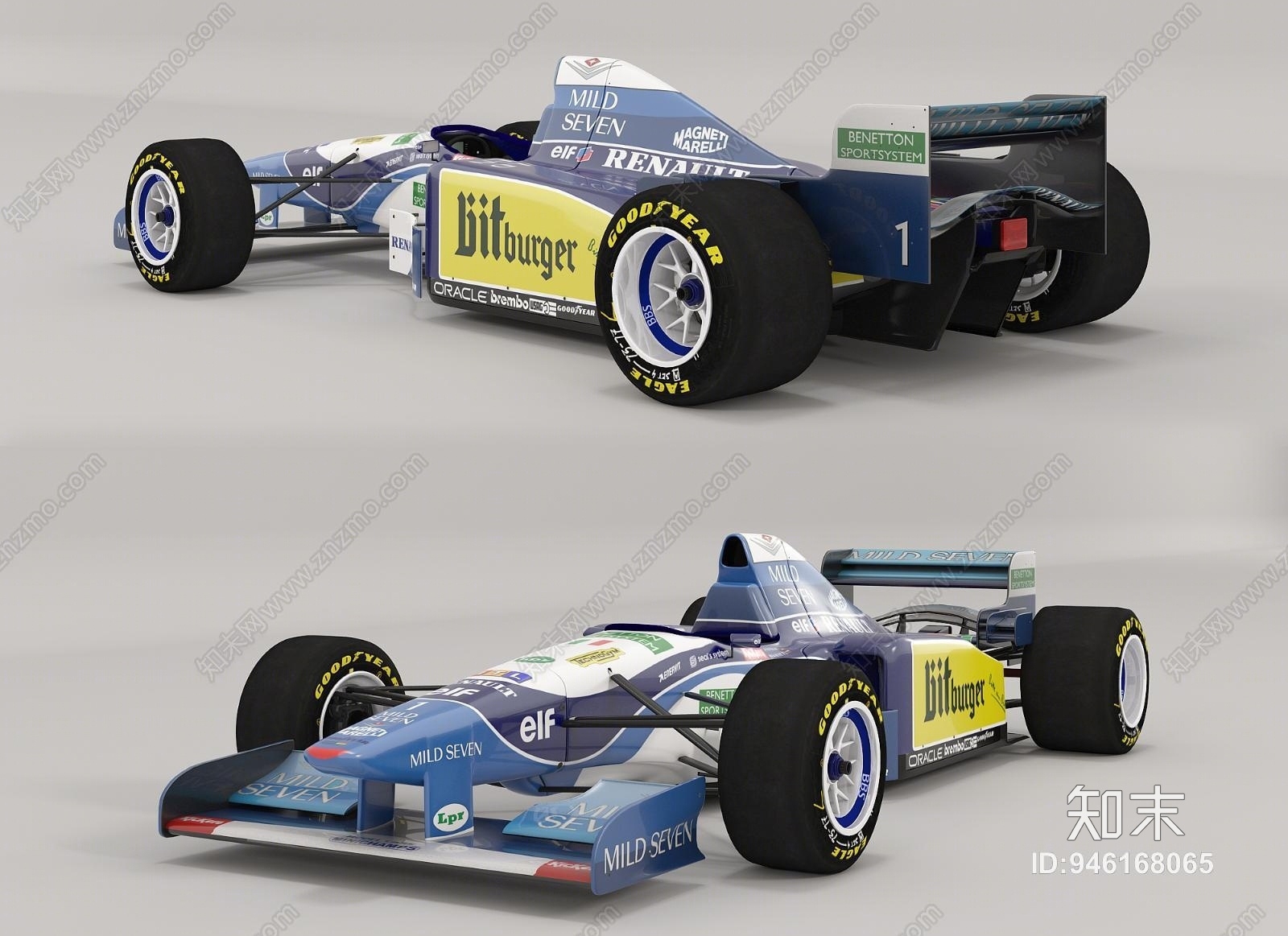 现代F1方程式赛车3D模型下载【ID:946168065】