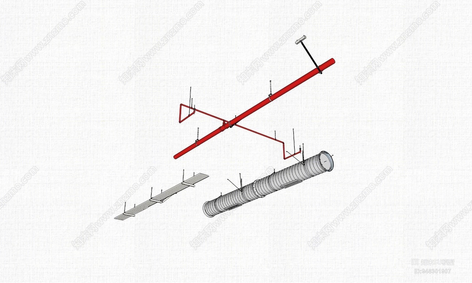 其他风格管道SU模型下载【ID:948301907】