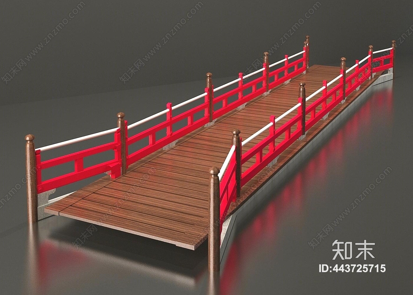 中式风格桥梁3D模型下载【ID:443725715】