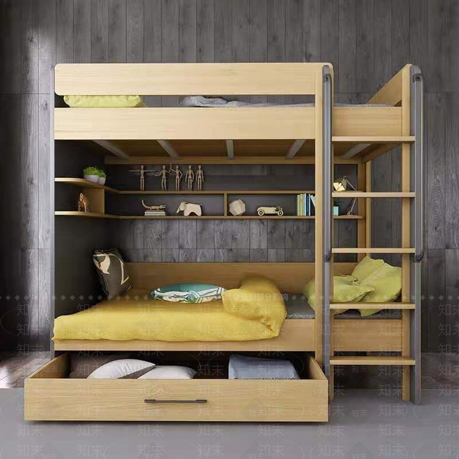 北欧上下床模型椅子SU模型下载【ID:534803453】