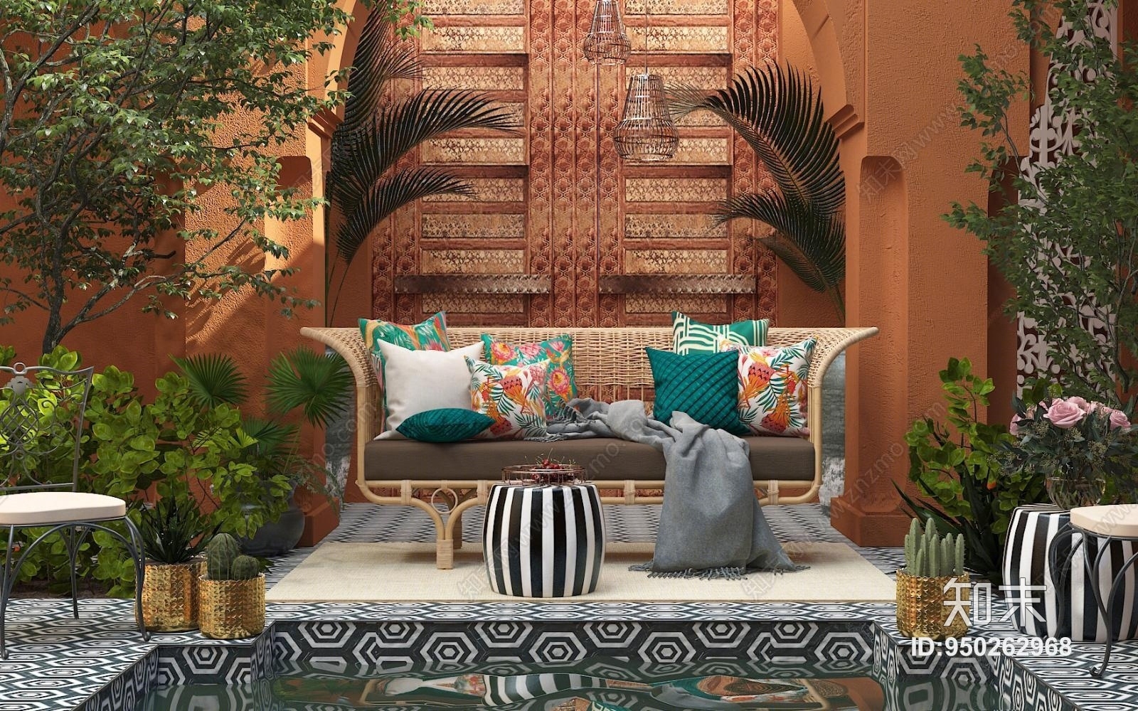 东南亚沙发3D模型下载【ID:950262968】