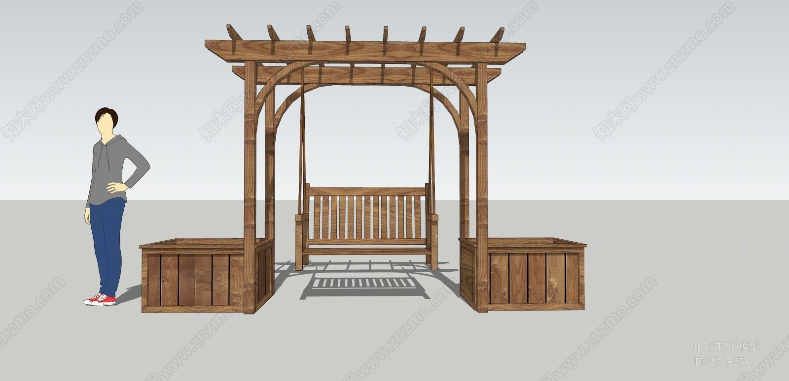 中式风格秋千SU模型下载【ID:351842711】