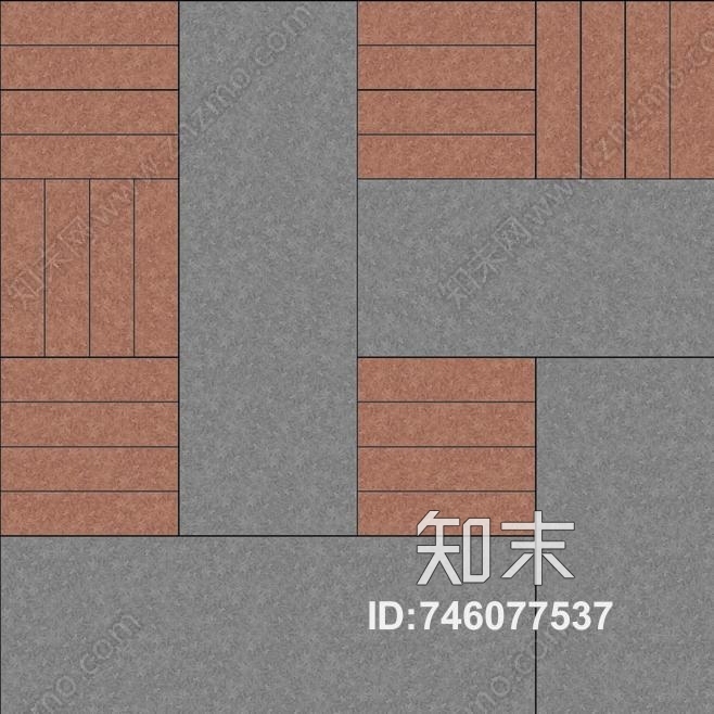 园林造型个性拼花铺地贴图下载【ID:746077537】